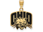 Logoart Sterling Silver Gp Ohio University Medium Enamel Pendant