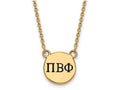 Logoart Sterling Silver Gp Pi Beta Phi Small Enamel Pendant Necklace