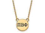 Logoart Sterling Silver Gp Pi Beta Phi Small Enamel Pendant Necklace