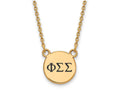 Logoart Sterling Silver Gp Phi Sigma Sigma Small Enamel Pendant Necklace