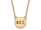 Logoart Sterling Silver Gp Phi Sigma Sigma Small Enamel Pendant Necklace