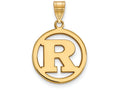 Logoart Sterling Silver Gp Rutgers Med Pendant In Circle