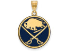 Sterling Silver Gp Nhl Logoart Buffalo Sabres Large Enamel Pendant