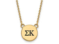 Logoart Sterling Silver Gp Sigma Kappa Small Enamel Pendant Necklace