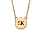 Logoart Sterling Silver Gp Sigma Kappa Small Enamel Pendant Necklace