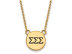 Logoart Sterling Silver Gp Sigma Sigma Sigma Small Enamel Pendant Necklace