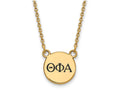 Logoart Sterling Silver Gp Theta Phi Alpha Small Enamel Pendant Necklace