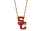 Logoart Sterling Silver Gp University Of Southern California Large Pendant Necklace