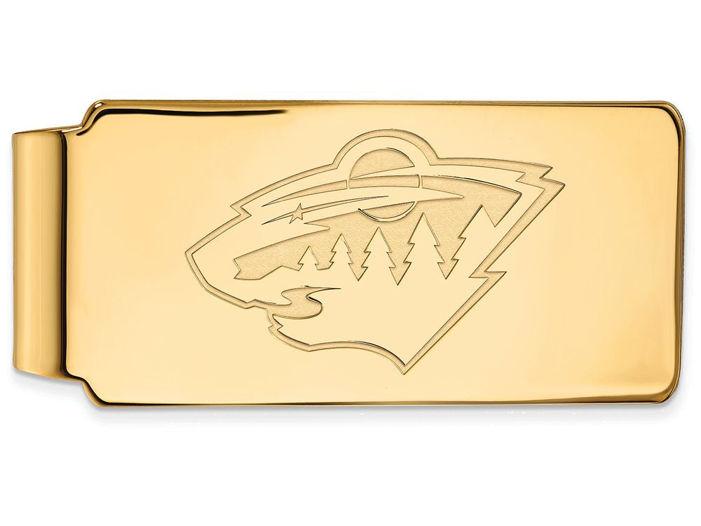 Sterling Silver Gp Nhl Logoart Minnesota Wild Money Clip