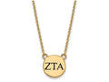 Logoart Sterling Silver Gp Zeta Tau Alpha Small Enamel Pendant Necklace