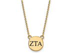 Logoart Sterling Silver Gp Zeta Tau Alpha Small Enamel Pendant Necklace