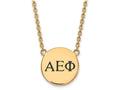 Logoart Sterling Silver Gp Alpha Epsilon Phi Small Enamel Pendant Necklace