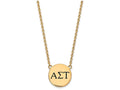 Logoart Sterling Silver Gp Alpha Sigma Tau Large Enamel Pendant Necklace