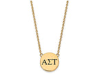 Logoart Sterling Silver Gp Alpha Sigma Tau Large Enamel Pendant Necklace
