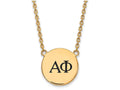 Logoart Sterling Silver Gp Alpha Phi Large Enamel Pendant Necklace