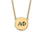 Logoart Sterling Silver Gp Alpha Phi Large Enamel Pendant Necklace