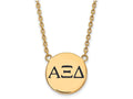 Logoart Sterling Silver Gp Alpha Xi Delta Large Enamel Pendant Necklace