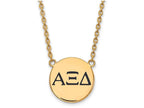 Logoart Sterling Silver Gp Alpha Xi Delta Large Enamel Pendant Necklace