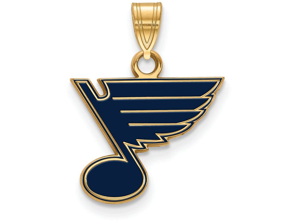 Sterling Silver Gp Nhl Logoart St. Louis Blues Small Enamel Pendant
