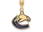 Logoart Sterling Silver Gp Vancouver Canucks Small Enamel Pendant