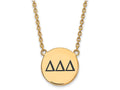 Logoart Sterling Silver Gp Delta Delta Delta Large Enamel Pendant Necklace