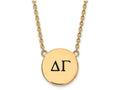 Logoart Sterling Silver Gp Delta Gamma Large Enamel Pendant Necklace
