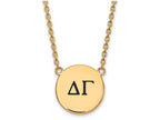 Logoart Sterling Silver Gp Delta Gamma Large Enamel Pendant Necklace
