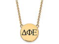 Logoart Sterling Silver Gp Delta Phi Epsilon Large Enamel Pendant Necklace