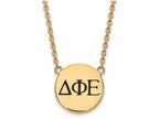 Logoart Sterling Silver Gp Delta Phi Epsilon Large Enamel Pendant Necklace