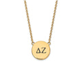 Logoart Sterling Silver Gp Delta Zeta Large Enamel Pendant Necklace