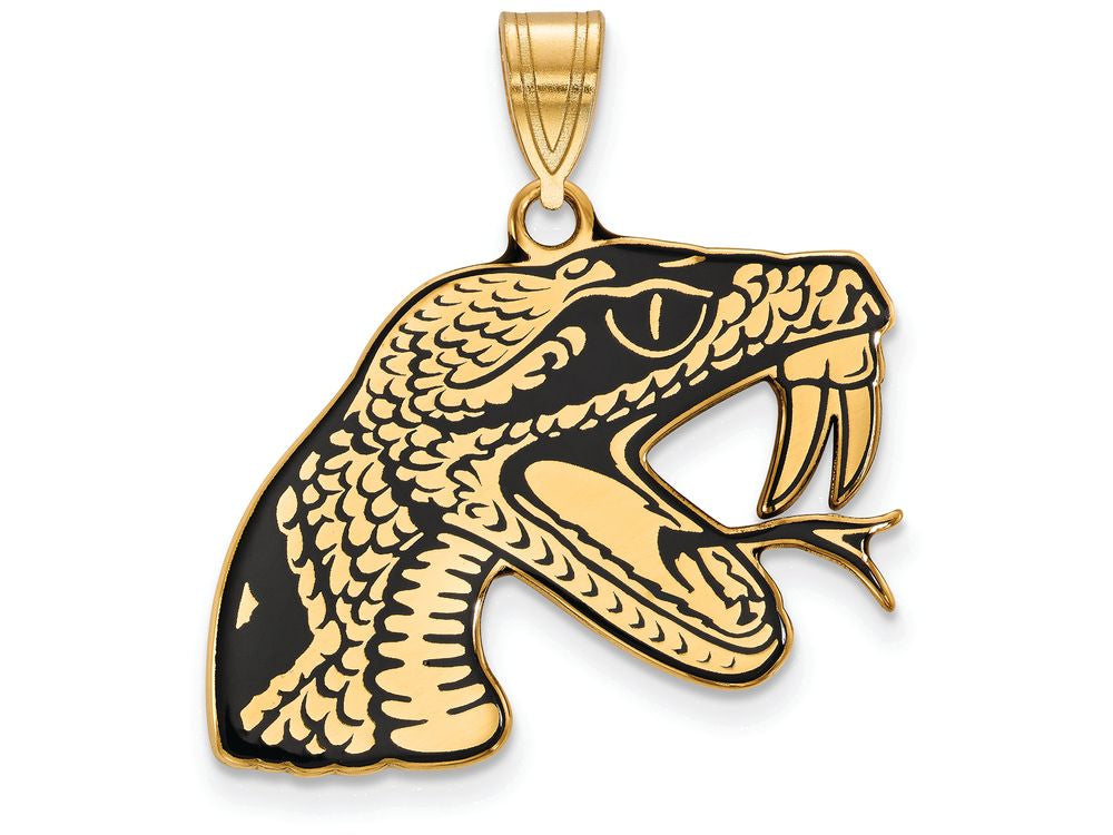 Logoart Sterling Silver Gp Florida Aandm University Large Enamel Pendant