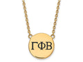 Logoart Sterling Silver Gp Gamma Phi Beta Large Enamel Pendant Necklace