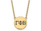 Logoart Sterling Silver Gp Gamma Phi Beta Large Enamel Pendant Necklace