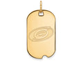 Logoart Sterling Silver Gp Carolina Hurricanes Small Dog Tag Pendant Necklace