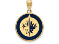 Sterling Silver Gp Nhl Logoart Winnipeg Jets Large Enamel Pendant