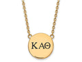 Logoart Sterling Silver Gp Kappa Alpha Theta Large Enamel Pendant Necklace