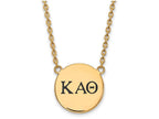 Logoart Sterling Silver Gp Kappa Alpha Theta Large Enamel Pendant Necklace