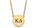 Logoart Sterling Silver Gp Kappa Delta Large Enamel Pendant Necklace