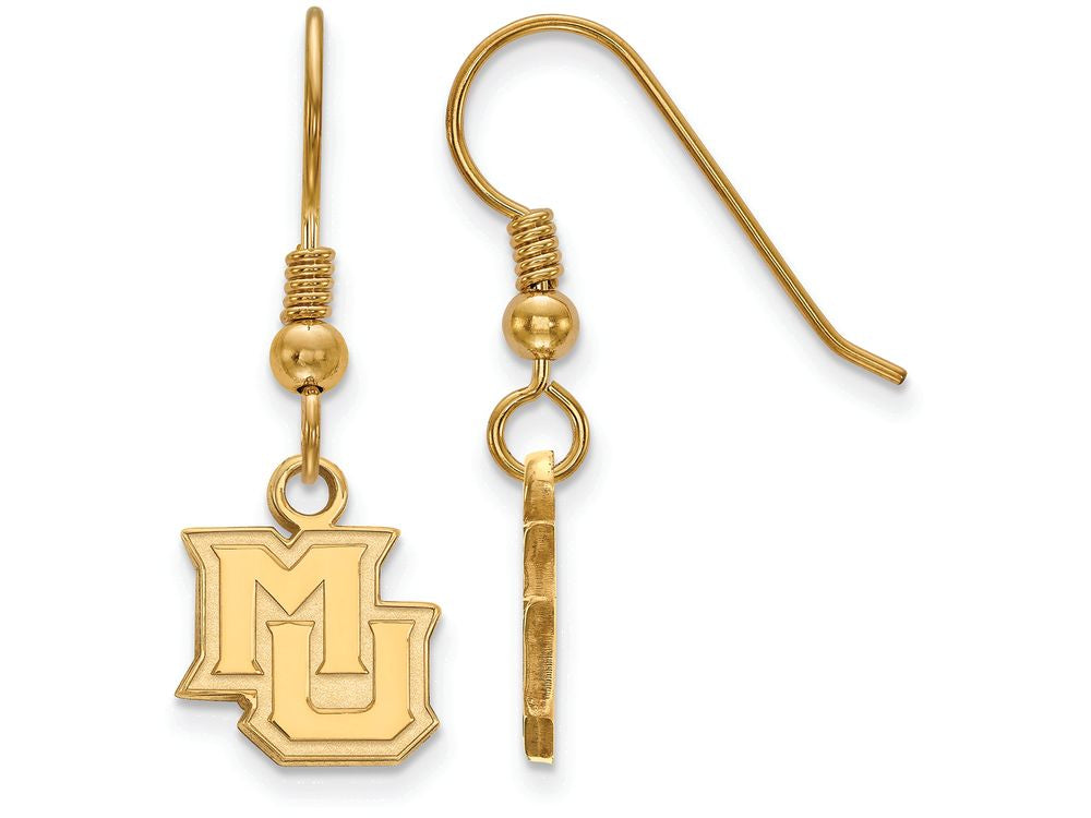 Logoart Sterling Silver Gp Marquette University Extra Small Dangle Earrings