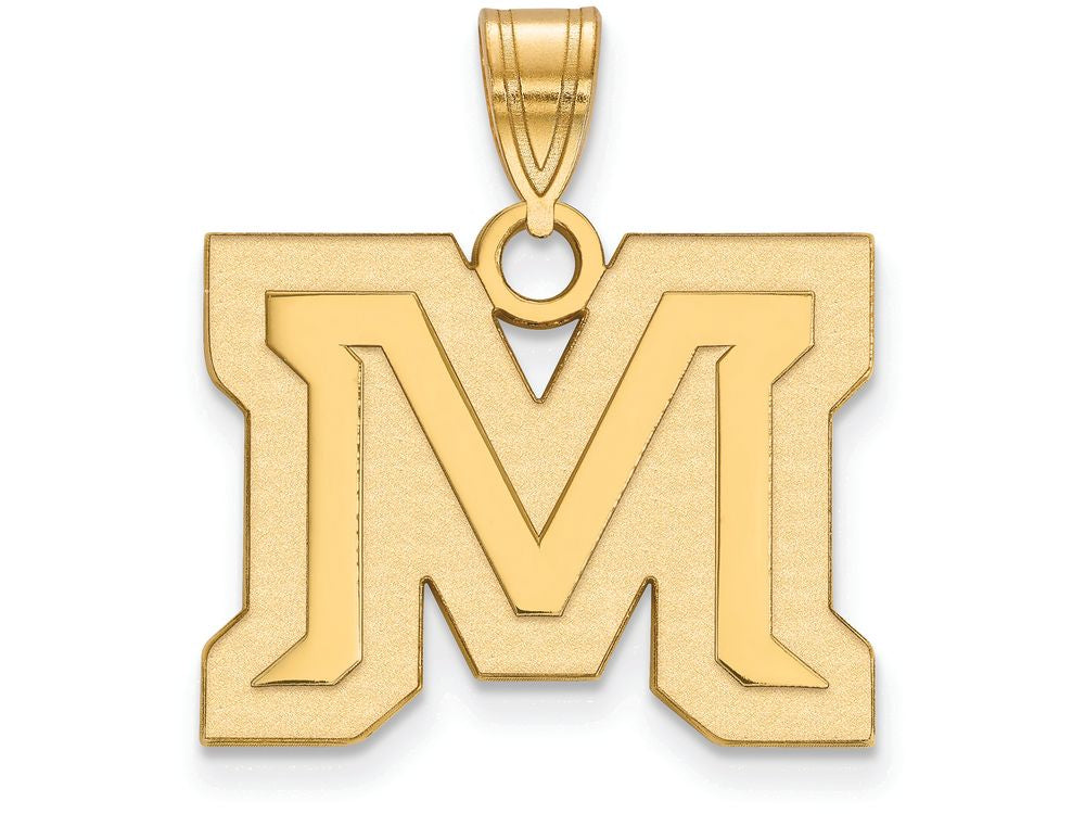 Logoart Sterling Silver Gp Montana State University Medium Pendant