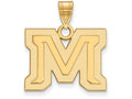 Logoart Sterling Silver Gp Montana State University Medium Pendant