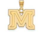 Logoart Sterling Silver Gp Montana State University Medium Pendant