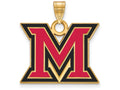 Logoart Sterling Silver Gp Miami University Large Enamel Pendant