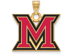 Logoart Sterling Silver Gp Miami University Large Enamel Pendant