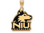 Logoart Sterling Silver Gp Northern Illinois University Large Enamel Pendant