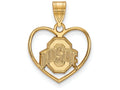 Logoart Sterling Silver Gp Ohio State University Pendant In Heart