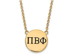 Logoart Sterling Silver Gp Pi Beta Phi Large Enamel Pendant Necklace