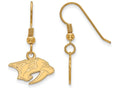 Logoart Sterling Silver Gp Nashville Predators Extra Small Dangle Earrings Wire