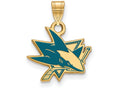 Sterling Silver Gp Nhl Logoart San Jose Sharks Small Enamel Pendant