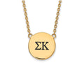 Logoart Sterling Silver Gp Sigma Kappa Large Enamel Pendant Necklace
